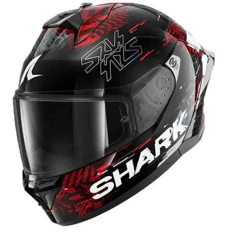 Casco Shark Skwal Cup Speed-Vib Negro/Rojo/Plata
