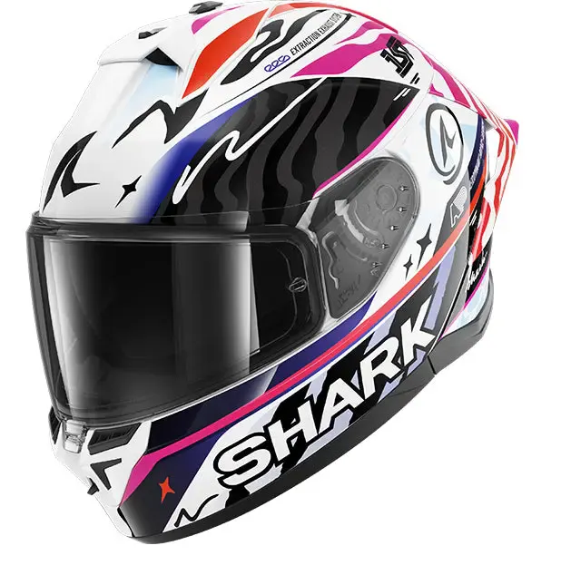Casco Shark Skwal Cup Speed-Fancy Blanco/Negro/Naranja