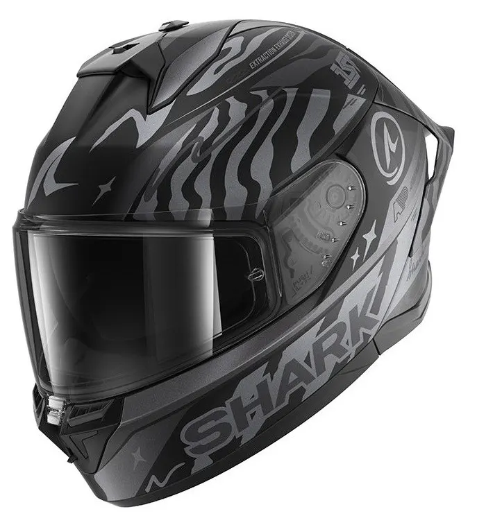 Casco Shark Skwal Cup Speed-Fancy Negro mate/Antracita Plata