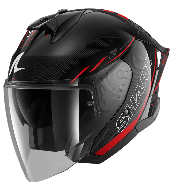 Casco Shark Skwal Jet Cup Speed-Tech Negro/Rojo