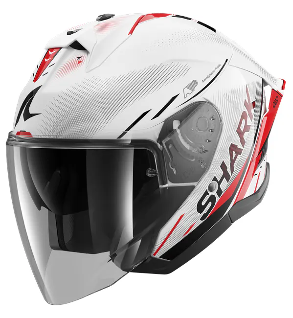 Casco Shark Skwal Jet Cup Speed-Tech Blanco/Rojo