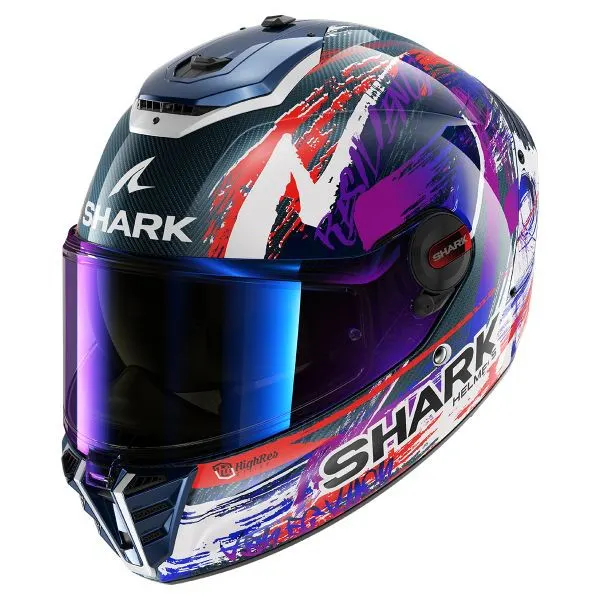 Casco Shark Spartan RS Carbon Zarco Signature Blanco/Violeta