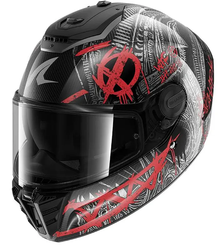 Casco Shark Spartan RS Carbon Shiever Antracita/Rojo