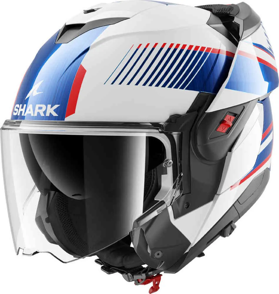 Casco Shark Oxo Sikter Blanco/Azul/Rojo