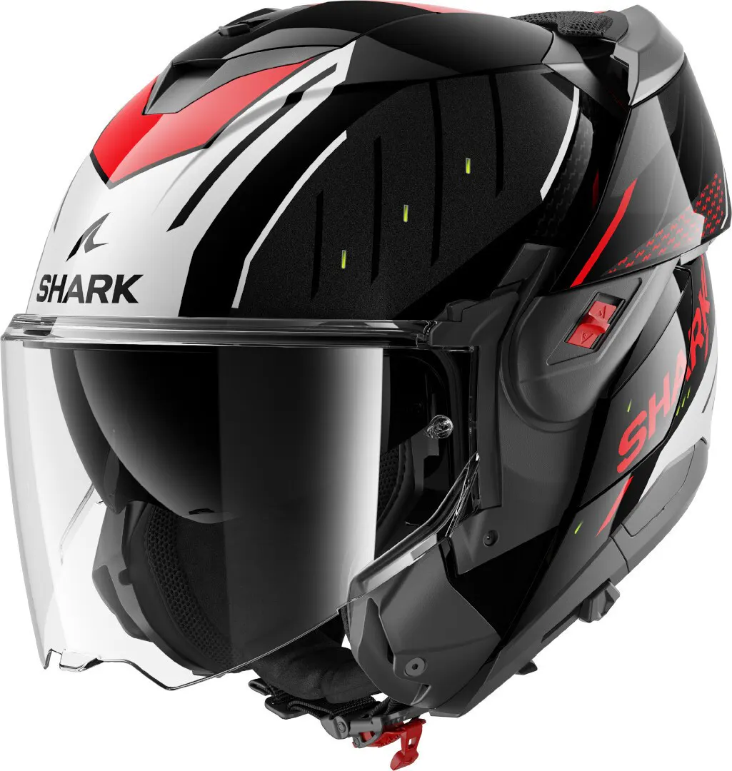 Casco Shark Oxo Rydger Negro/Rojo/Plata