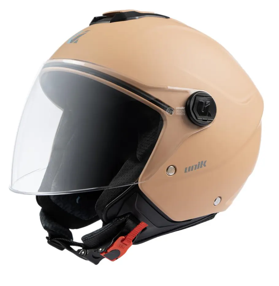Casco jet Unik Vertex Beige claro