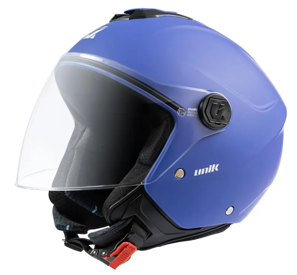 Casco jet Unik Vertex Azul mate