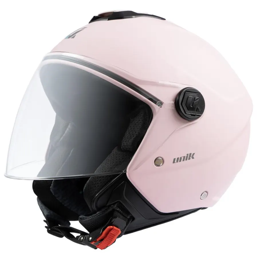 Casco jet Unik Vertex Rosa claro