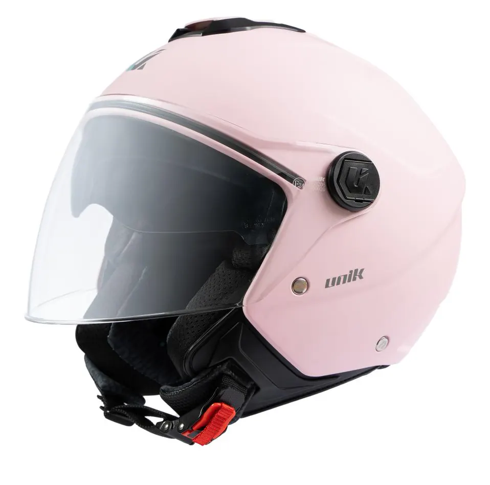 Casco jet Unik Vertex Dv Rosa Mate