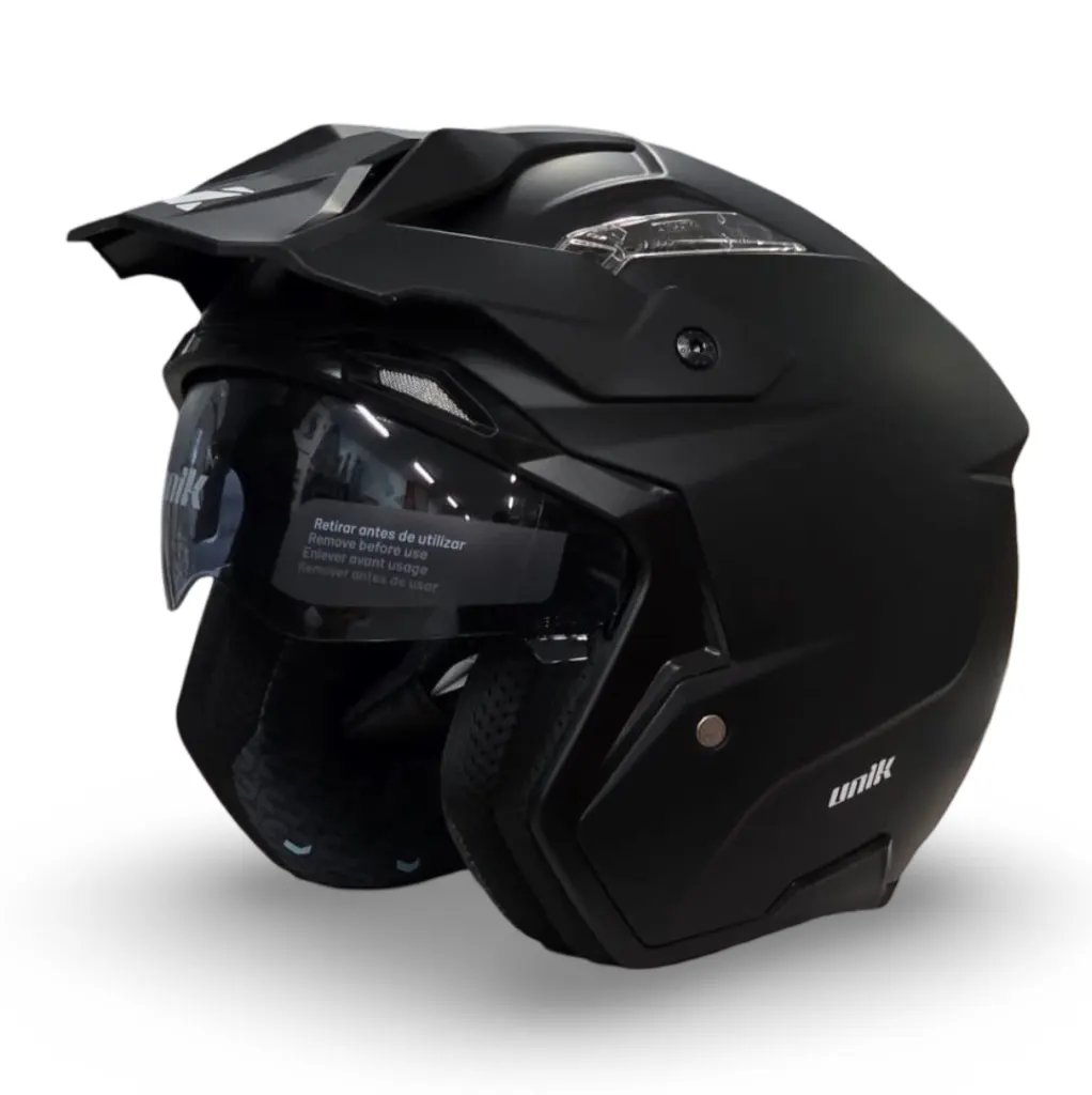 Casco Trial Unik Link DV Negro mate