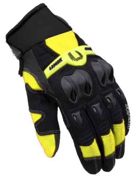 Guantes Cross Unik X-6 Negro/Amarillo