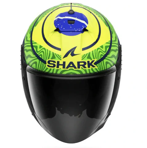 Casco Shark Skwal Jet Replica Granado Azul/Verde/Amarillo