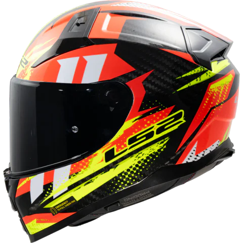 Casco LS2 FF811 VECTOR II C TANTIC RED HI VIS YELLOW