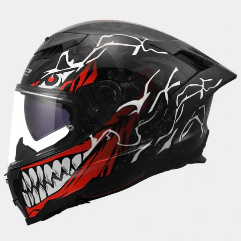 Casco LS2 FF807 Dragon FC Incubus Blanco/Rojo