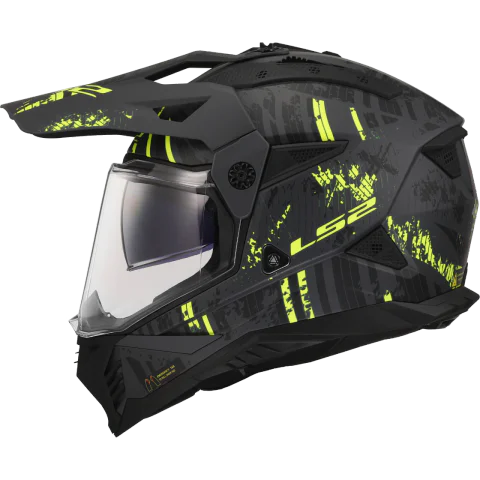 MX702 PIONEER II CRAZY MATT BLACK HI VIS YELLOW