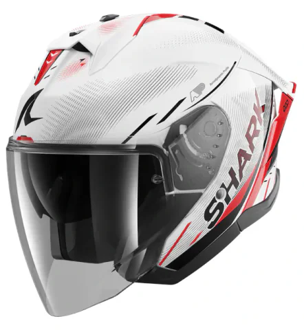 Casco Shark Skwal Jet Cup Speed-Tech Blanco/Rojo