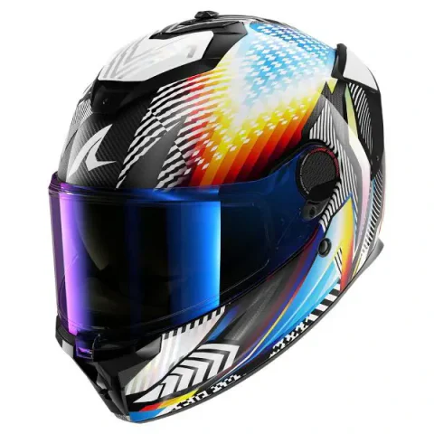Casco Shark Spartan GT Pro Carbon Sthyr Blanco/Cromado