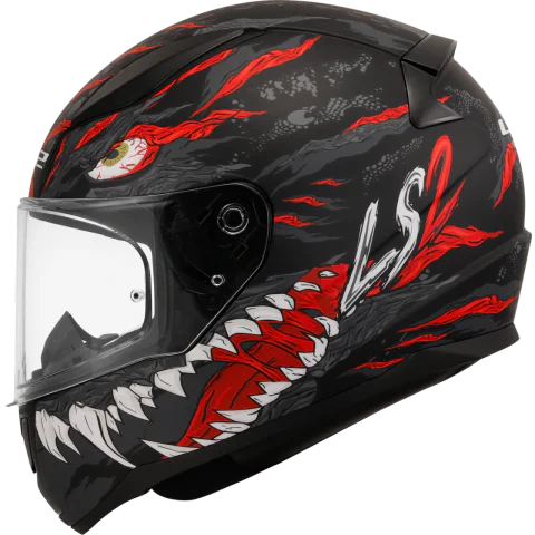 Casco LS2 FF353 RAPID II KAIJU MATT BLACK RED WHITE