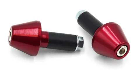 Contrapesos de manillar cónicos ALU 13.5mm . Rojo
