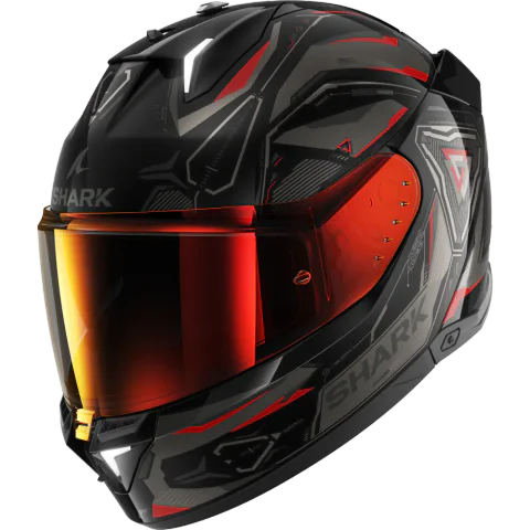 Casco Shark Skwal i3 Link Antracita/Rojo brillo