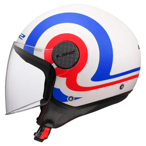 Casco LS2 OF558 SPHERE LUX II URBY WHITE BLUE RED