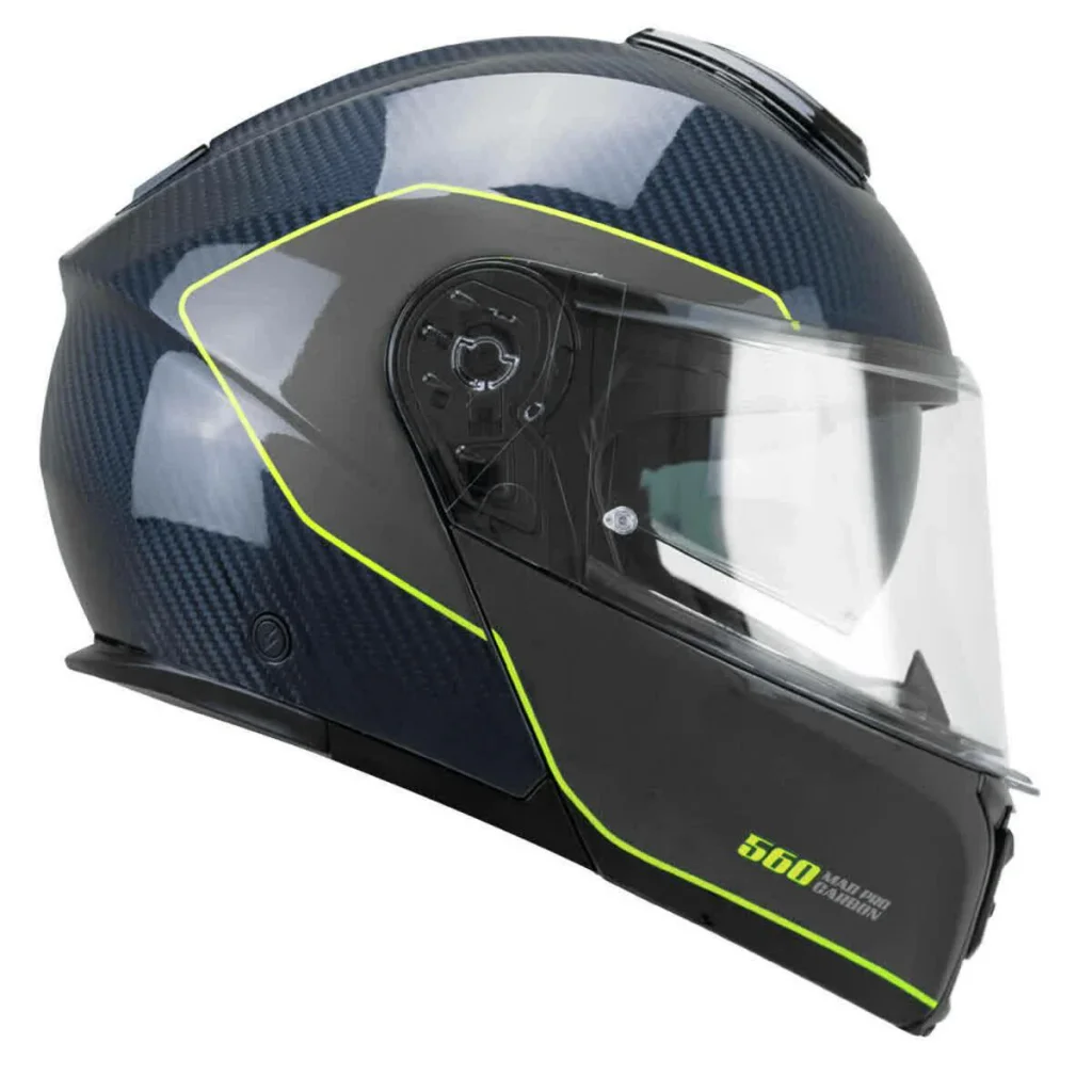 Casco CGM 560S MAD PRO Carbon Blu Giallo fluo