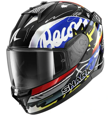 Casco Shark D-Skwal 3 Streetrush Negro/Azul/Cromado