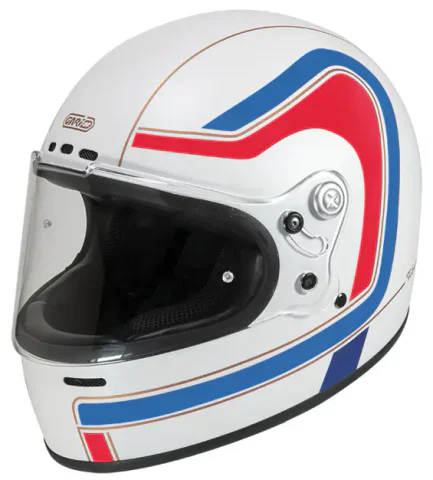 Casco Garibaldi Retro G07X Sedona Blanco/Rojo/Azul