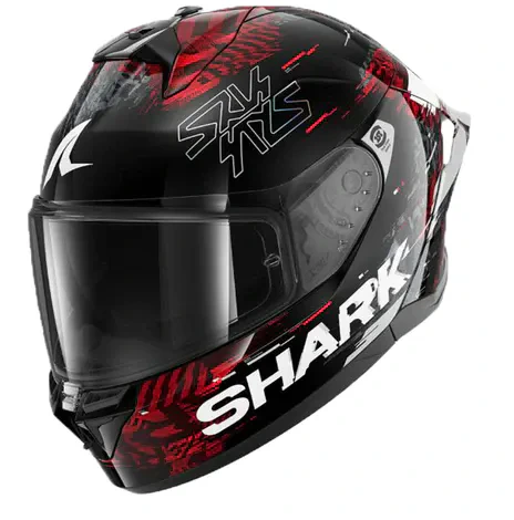 Casco Shark Skwal Cup Speed-Vib Negro/Rojo/Plata