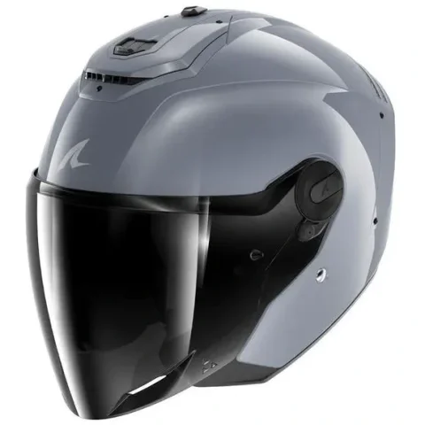 Casco Shark RS JET Carbono Dark shadow Gun Silver