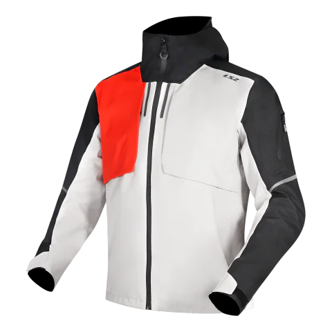 Chaqueta Hombre Invierno LS2 Axel Gris/Negra/Rojo