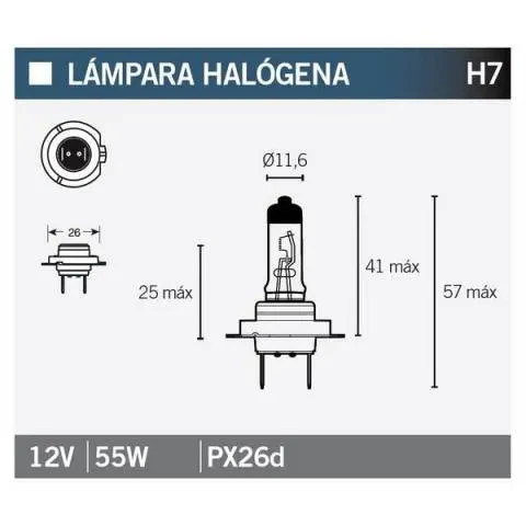 Lámpara Halógena H7