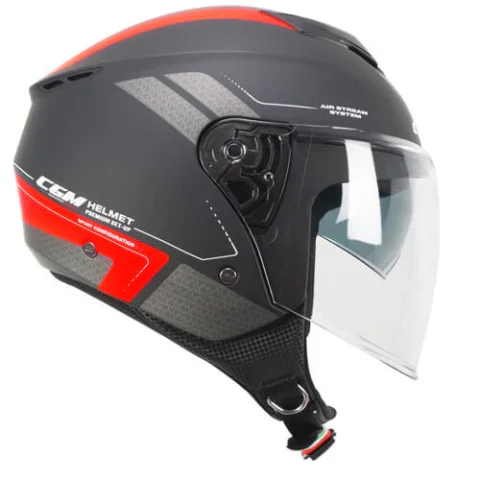 Casco jet CGM 126A IPER Negro/Rojo XXL