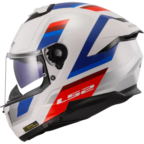Casco LS2 FF808 Stream II Vintage Blanco/Azul/Rojo