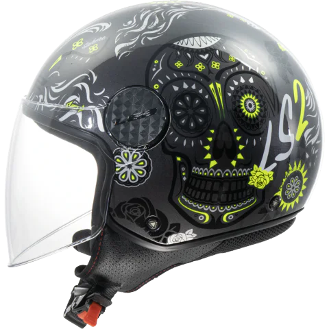 Casco LS2 OF558 SPHERE II MAXCA GL BLACK HI VIS YELLOW