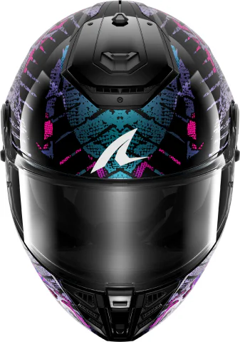 Casco Shark Spartan RS Reptaia Negro/Azul/Glitter