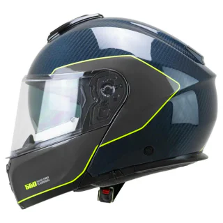Casco CGM 560S MAD PRO Carbon Blu Giallo fluo 3