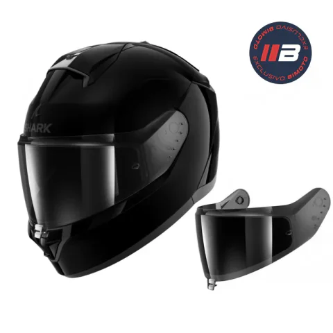 Casco Shark Ridill 2 Negro brillo + Pantalla Ahumada oscura