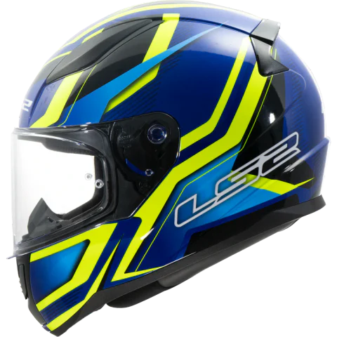 Casco LS2 FF353 RAPID II FLITZ H-VIS YELLOW BLUE
