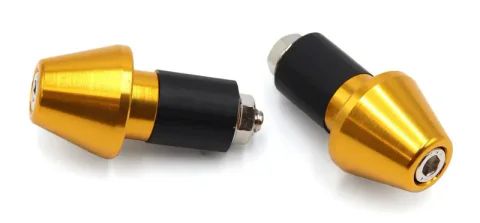 Contrapesos de manillar cónicos ALU 17,5mm. Oro