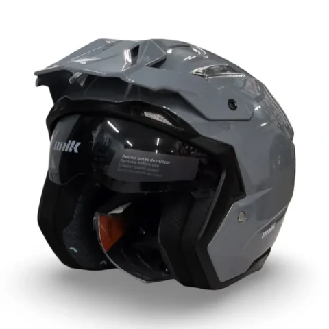 Casco Trial Unik Link DV Gris brillo