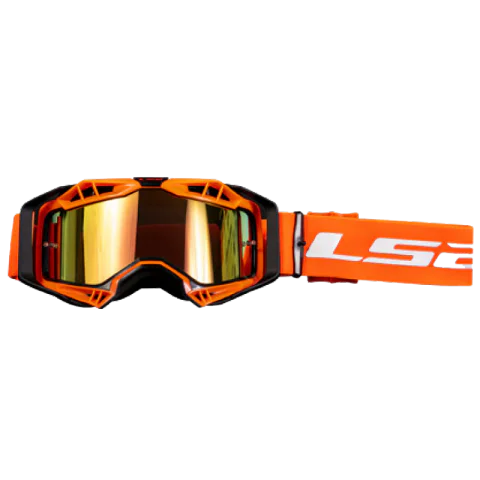 AURA GOGGLE WITH IRIDIUM VISOR BLACK ORANGE