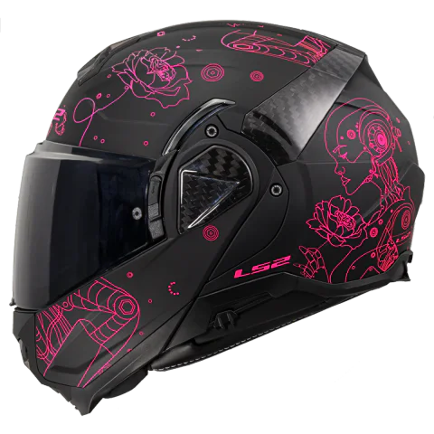 Casco LS2 FF910 Advant II Sophia Negro/Rosa mate