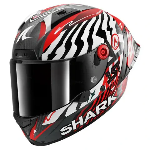 Casco Shark Aeron-GP FIM Racing 2 Speed-Fancy Negro/Blanco/Rojo