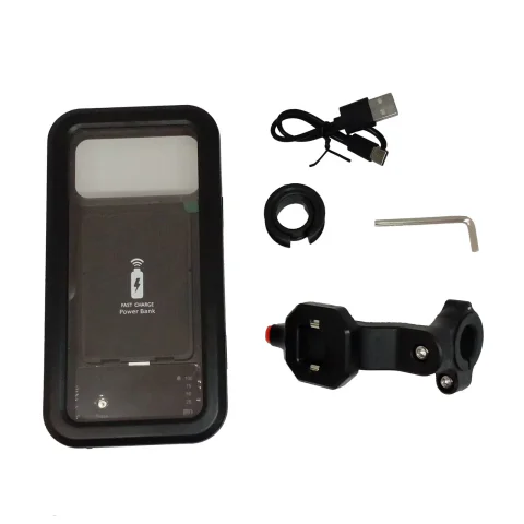 Soporte Móvil Manillar con Batería Externa para Carga Inalámbrica (POWER BANK)