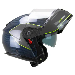Casco CGM 560S MAD PRO Carbon Blu Giallo fluo 2