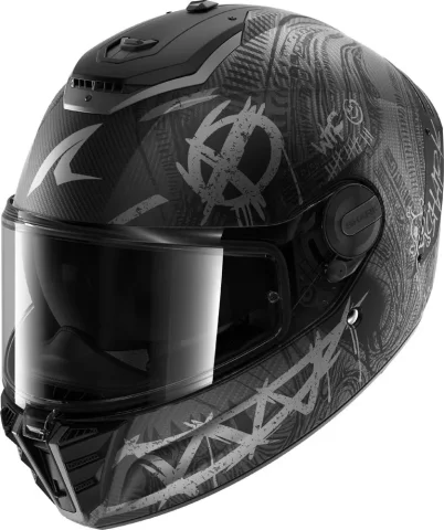 Casco Shark Spartan RS Carbon Shiever Antracita/Plata