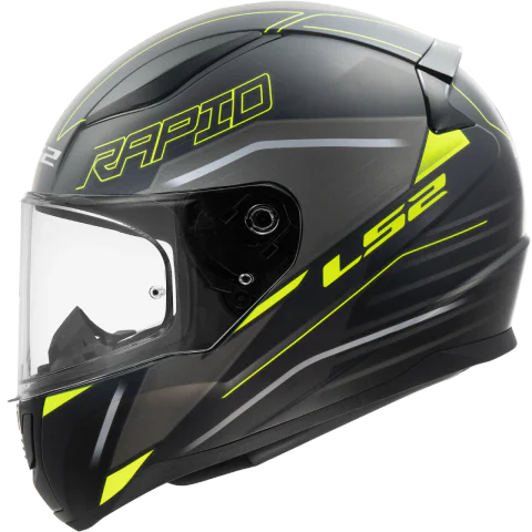 Casco LS2 FF353 RAPID II ROKKU MATT BLACK HI VIS YELLOW