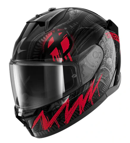 Casco Shark D-Skwal 3 Shiever Negro/Antracita/Rojo
