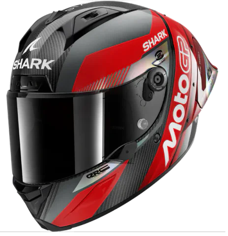 Casco Shark Aeron-GP FIM Racing 2 MotoGP Carbon Rojo/Cromado